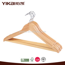 Hotel using shirt and pants wooden clothes hanger